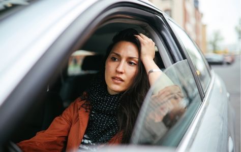 girl in a car